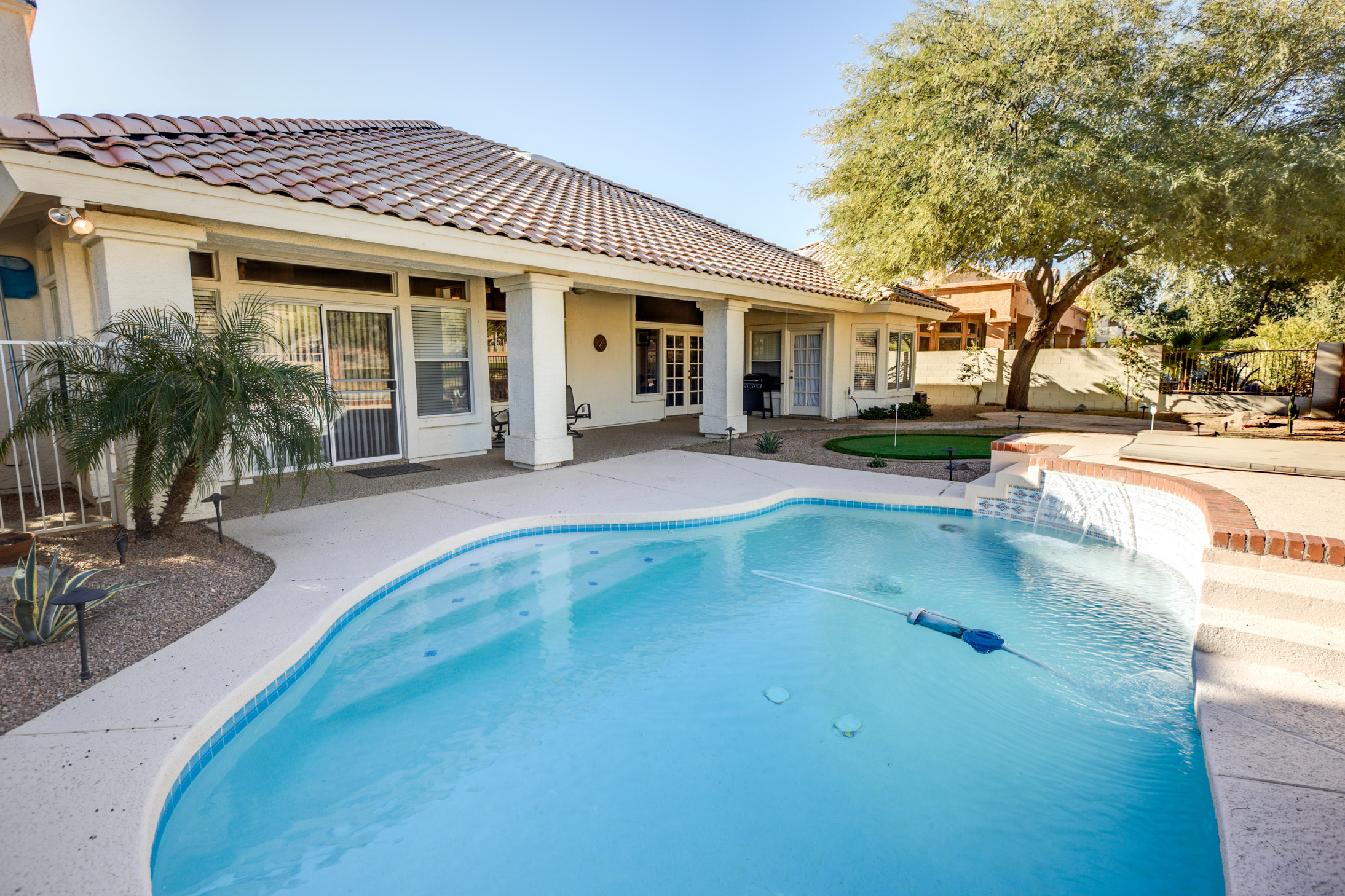 Backyard in Arizona with pool